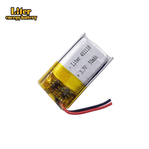 3.7v  401118 50mah Liter energy battery lithium ion battery for battery speaker