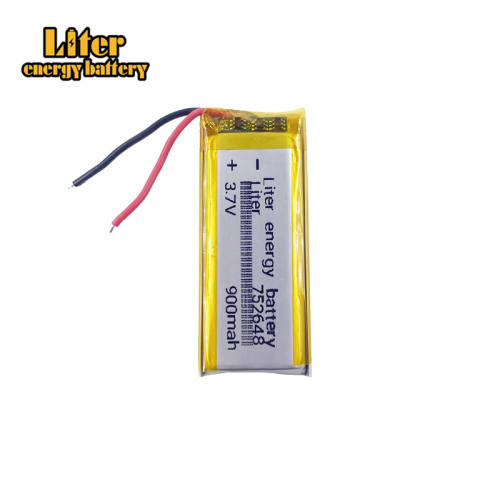 752648 900mAh rechargeable 3.7v Liter energy battery lithium ion lipo battery used intelligent toys batteries