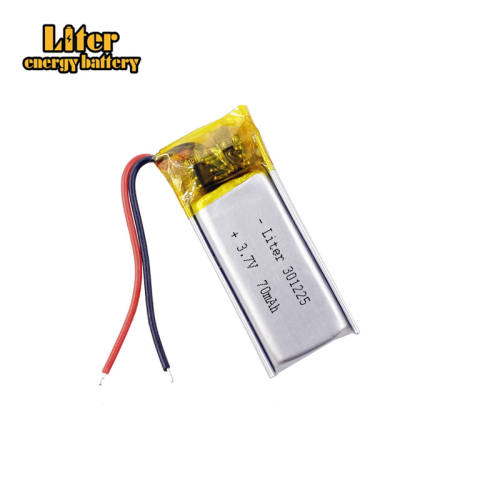 3.7V 70mAh 301225 Rechargeable Li-Polymer Battery For MP3 MP4 Game Player Mouse Lampe Speaker Recorder