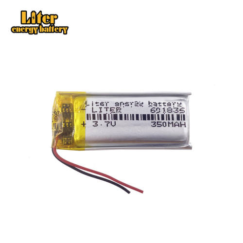 3.7V 350mAh 601836 Liter energy battery Rechargeable Polymer Li-ion Battery For bluetooth headset mouse Bracelet Wrist Watch