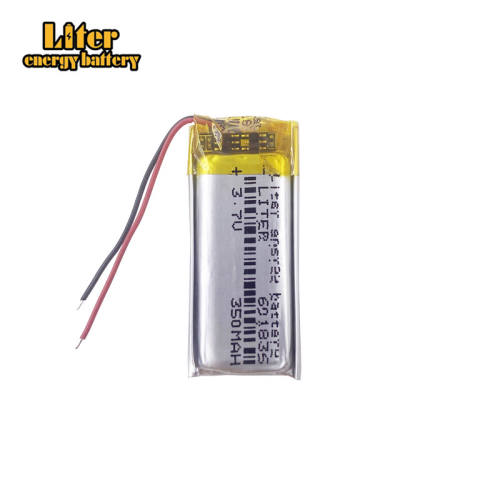 3.7V 350mAh 601836 Liter energy battery Rechargeable Polymer Li-ion Battery For bluetooth headset mouse Bracelet Wrist Watch