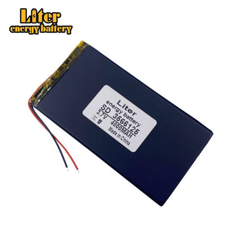 3566125 Tablet Pc Battery 3.7v 4000mah Liter energy battery V811 v801 E708 Q1 car navigation MP3 MP4,MP5 Card spekers