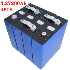 4PCS new 3.2v200ah lifepo4 rechargeable battery lithium iron phosphate solar cell 12v 200ah