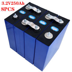 2021 NEW 8pcs 3.2V 250AH battery pack LiFePO4 12V500Ah 24V250Ah for E-scooter RV solar Energy storage system Travel Batteries