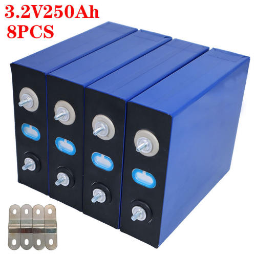 2021 NEW 8pcs 3.2V 250AH battery pack LiFePO4 12V500Ah 24V250Ah for E-scooter RV solar Energy storage system Travel Batteries