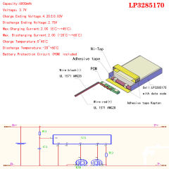 3285170 3.7V 6000MAH Liter energy battery polymer lithium ion battery battery for tablet pc 7 inch 8 inch 9inch