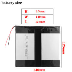 40140125 3.7V 12000mAh Rechargeable Li-Polymer Battery Liter energy battery For mobile power tablet PC