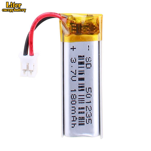 501235 3.7v 180mah Liter energy battery Lithium Polymer Battery For Gps Digital Products With 2pin PH 2.0mm Plug