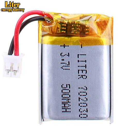 3.7V 500mAh 702030 Lithium Polymer Rechargeable Battery For bluetooth electronic part Video games With 2pin PH 2.0mm Plug