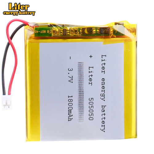 505050 3.7 V 1800mah lithium polymer battery for mobile emergency power charging treasure battery With 2pin PH 2.0mm Plug