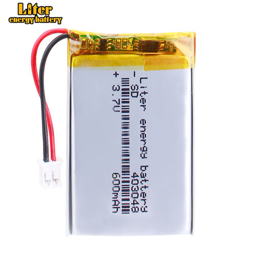3.7V 403048 600mah Liter energy battery lithium-ion polymer battery quality goods of CE FCC ROHS certification authority With 2pin PH 2.0mm Plug