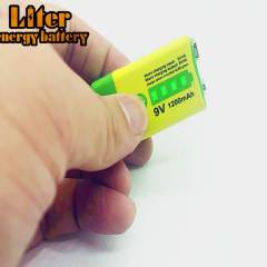 USB Battery 9V 1200mAh  Liter energy battery Li-polymer Rechargeable   lithium battery