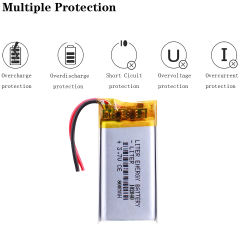 3.7V 102040 800mAh BIHUADE Polymer Lithium ion / Li-ion Battery For GPS Mp3 Mp4 Radio-controlled Electrical Device DVR CAM