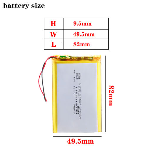 3.7V polymer lithium battery 105080 5000mAh mobile power charging treasure built-in large capacity electric core general rechargeable
