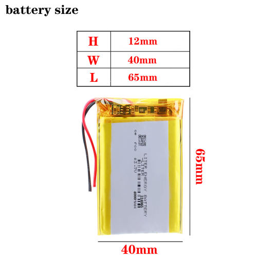3.7V 4000mAH 124065 BIHUADE Polymer lithium ion / Li-ion battery for TOY,POWER BANK,GPS,mp3,mp4