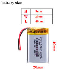 3.7v 302040 250mah Polymer Lithium Battery Mp4 Mp3 Clip Small Toy Sound Lipo battery