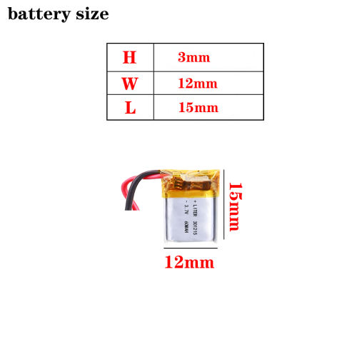 3.7V 60mAh 301215 Lithium Polymer Li-Po li ion Rechargeable Battery cells For Mp3 MP4 MP5 GPS mobile bluetooth