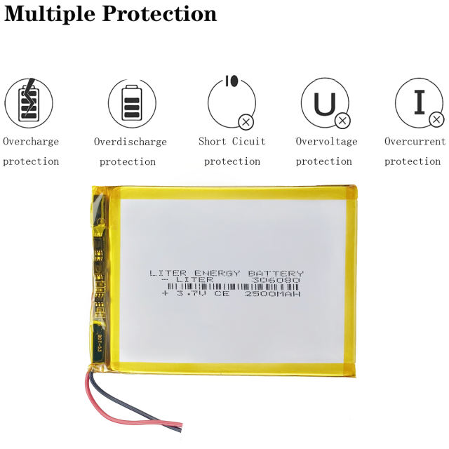 BIHUADE 306080 Li-polymer battery 3.7V 2500mah large-capacity battery Liter Energy Battery