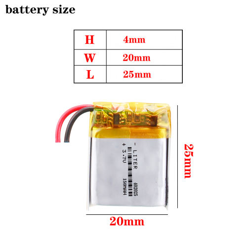 3.7V 150mAH 402025 Liter energy battery polymer lithium ion / Li-ion battery for smart watch,BLUE TOOTH,GPS,mp3,mp4,toy,speaker