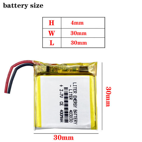 3.7V,400mAH 403030 BIHUADE Polymer lithium ion battery for TOY,POWER BANK,GPS,mp3,mp4,MP5 Smart Watch,Power Bank Speaker