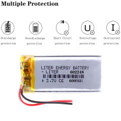 3.7V 600mAh 602248 BIHUADE Lithium Polymer Li-Po Rechargeable Battery For Mp3 MP4 MP5 GPS Smart Watchband Vedio Game toys