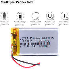 3.7V 900mAH 603048 Liter energy battery Rechargeable polymer lithium ion battery for drone dvr mp5 GPS mp3 mp4 PDA power bank speaker