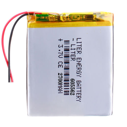 3.7V 605562 2700mah Liter energy battery lithium polymer battery for 7 inch MP4 MP5 navigator security products