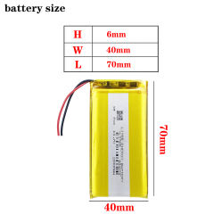 3.7V 2200mAh 604070  Liter energy battery polymer lithium battery Tablet PC universal mobile phone battery clip
