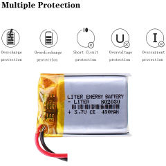 802030 450mAh 3.7V Liter energy battery Li-ion Lithium Polymer Battery for MP5 Toys Smart Watch