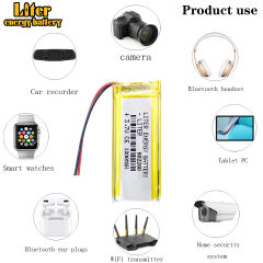 Liter energy battery 3.7V 1200MAH 802260 Lithium Polymer LiPo Rechargeable Battery For Mp3 headphone PAD DVD bluetooth camera
