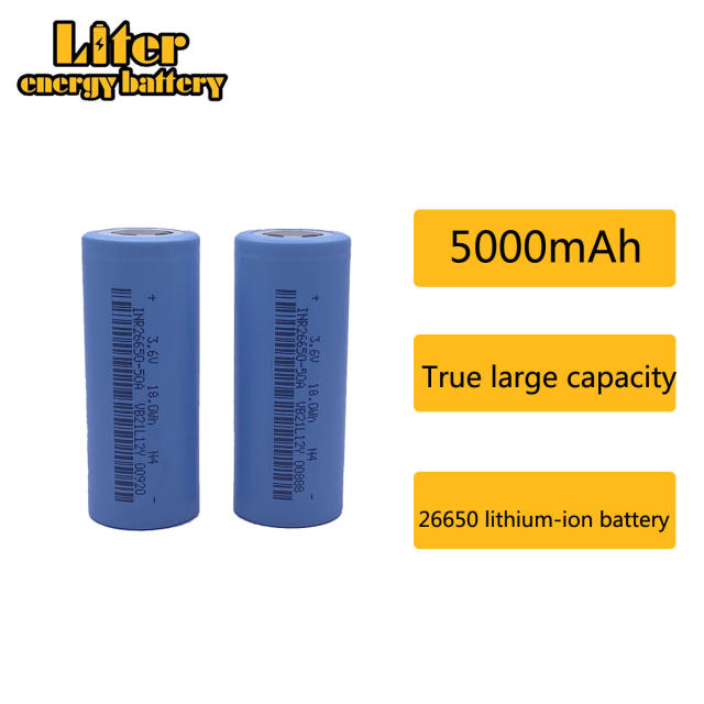 26650 3.6v 50A Rechargeable Li-ion Battery Use for Flashlight rechargeable Battery