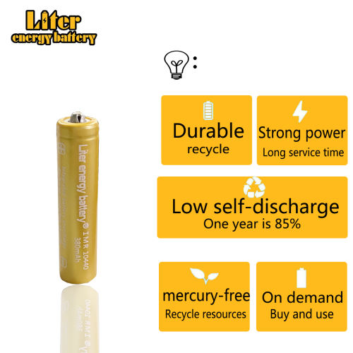 Liter Energy Battery 10440 380mah High Capacity 3.7v Rechargeable Aaa Battery