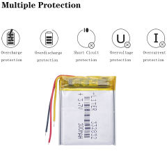 332832 3.7V 300MAH lithium polymer battery player MP4 Rechargeable batteries car DVR Supra scr574w video recorder With three lines