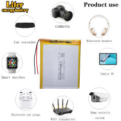 lithium ion rechargable battery 356587 3000mAh For Wexlerbook T7004 Mp3 GPS PSP phone PAD MID DVD Power bank
