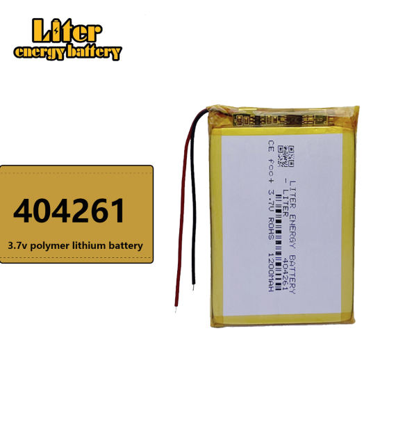 404261 3.7V 1200mAh Rechargeable Li-Polymer Li-ion Battery For gps tracker MP4 MP5 DVR Speaker