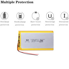 3.7V 3000mAh 3560107 BIHUADE Lithium Polymer Accumulator Li ion Rechargeable Battery For Mobile Power Bank DIY E-book