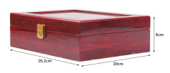 Luxury Gift Classic Wine Red watch box with drawer Storage Watch Box, Wooden Watch Organizer, 10 Slots Display Case, Cherry