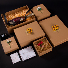 Black gift box/ kraft color gift packaging box/ gift case/ presentation box custom size