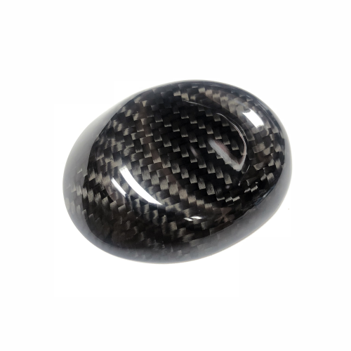 SAPart Automotive Interior Trim Carbon Fiber Shift Knob Top Chrome Delete Cover