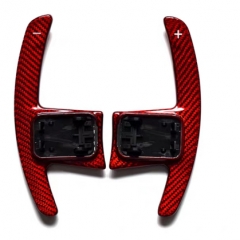 SAPart Automotive Interior Trim Carbon Fiber Paddle Shifter Extension- Black/Red