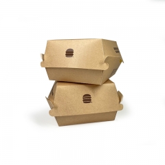 Eco Friendly Brown Kraft Takeaway Hamburger Box