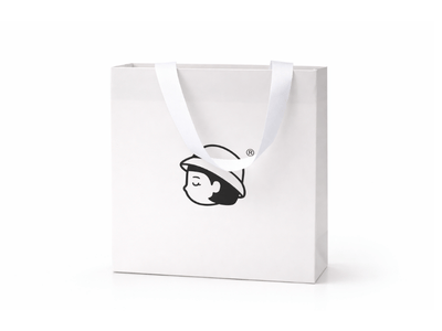 eco-friendly custom luxury paper bag with ribbon handles