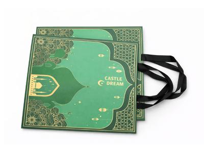 strong and firm ribbon handle paper luxury bag