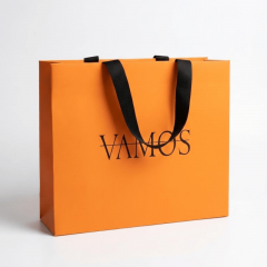 Custom Ribbon Handle Paper Gift Bags with Logo