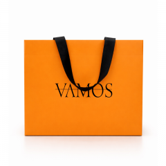 Custom Ribbon Handle Paper Gift Bags with Logo