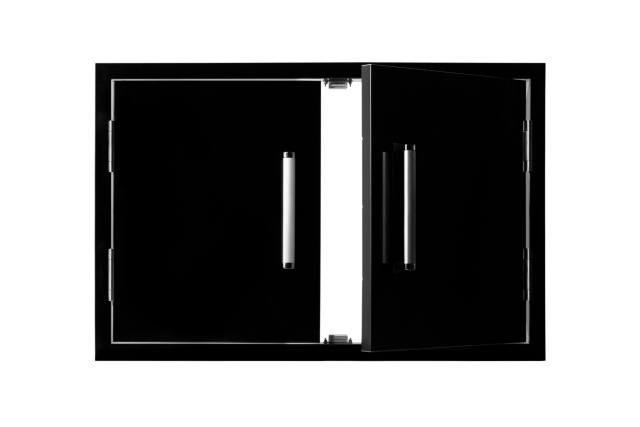 WHISTLER GRILLS Stainless Steel Double Access Door (Black)