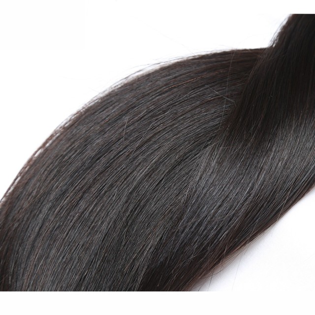 Brazilian Straight Bundle Double weft 100% Human hair extensions can be dyed for a stylish beauty