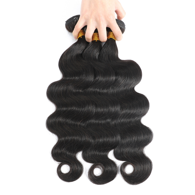 100% pure human hair body wave hair beam