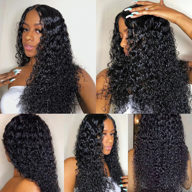 Brazilian deep wave lace front wig for Black women pre-plucked 13x4 lace front human hair wig curler's hair