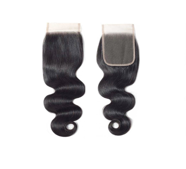 Hair Body Wave 4*4 invisible knotted lace hair band 3 bundles of virgin hair
